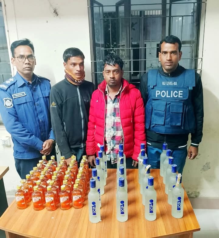 ছাতক থানা পুলিশের অভিযানে দুই মাদক কারবারি গ্রেফতার