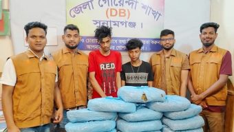 ডিবি পুলিশের অভিযানে ১৫ কেজি গাঁজাসহ দুই মাদক ব্যবসায়ী গ্রেফতার