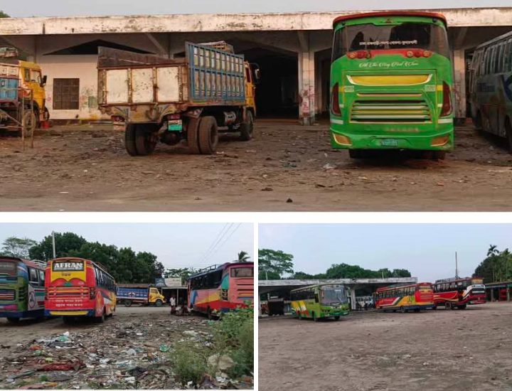 রাজবাড়ী শ্রীপুর কেন্দ্রীয় বাস টার্মিনালের বেহাল দশা