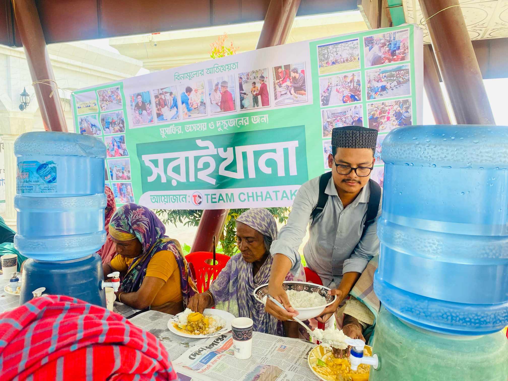 ছাতকে টিম ছাতক এর উদ্যোগে বিনামূল্যে অতিথিয়েতা “সরাইখানা” সম্পন্ন হয়েছে ।
