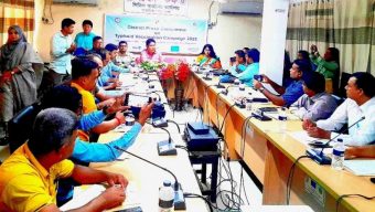 খাগড়াছড়িতে টাইফয়েড টিকা দান কর্মসূচি নিয়ে,জেলার সাংবাদিকদের সাথে মতবিনিময় সভা অনুষ্ঠিত।