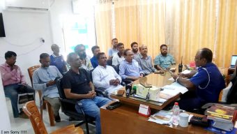 কালীগঞ্জে শারদীয় দুর্গাপুজা উপলক্ষ্যে সাংবাদিকদের সাথে ওসি’র মতবিনিময়