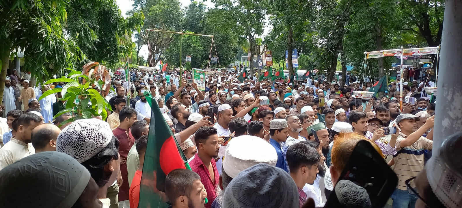 কালীগঞ্জে ৫ দফা দাবীতে জামায়াতের সমাবেশ ও বিক্ষোভ মিছিল