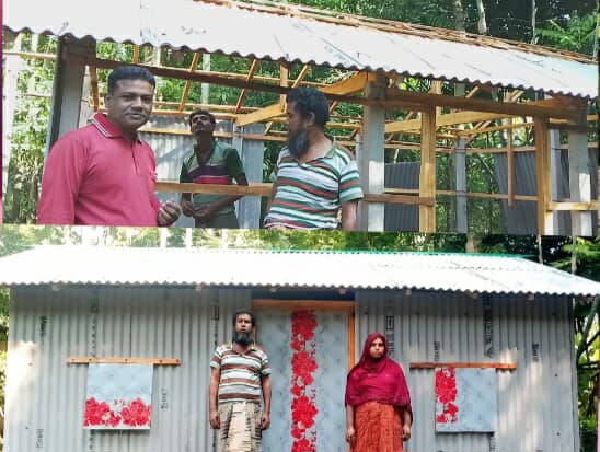পাইকগাছা উপজেলার গদাইপুর ৮ং ওয়ার্ডের মোস্তফা মোড়লের একটি সুন্দর নতুন ঘর উপহার পেয়েছে