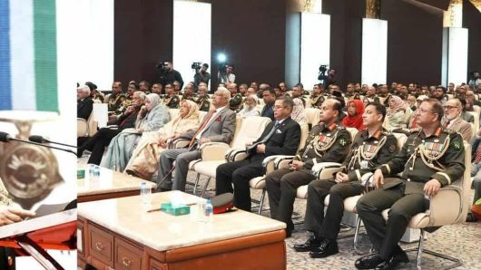 খেতাবপ্রাপ্ত ও বীর মুক্তিযোদ্ধা এবং শান্তিকালীন পদকপ্রাপ্ত সেনাসদস্যগণকে সংবর্ধনা ও পদক প্রদান
