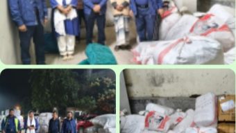 বেড়ায় ভ্রাম্যমান আদালতের অভিযানে বিপুল পরিমাণ নিষিদ্ধ চায়নাদুয়ারি জাল জব্দ