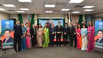 টরন্টোতে রিসেপশন, জাতিসংঘ সাধারণ পরিষদের সভাপতি পদে সমর্থন কামনা